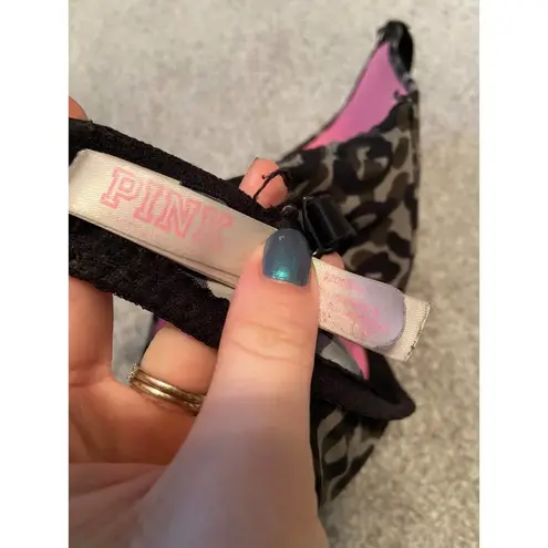 PINK - Victoria's Secret 32DD PINK VS bra leopard print