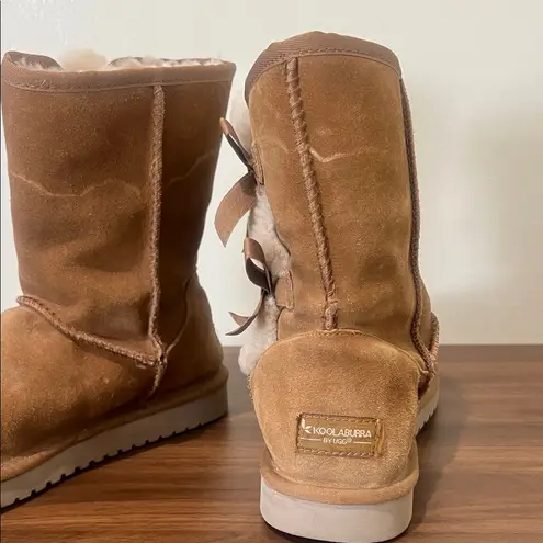 Koolaburra By UGG Chestnut Suede Winter Boots Size 9 Tan