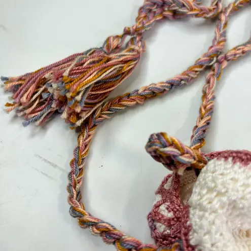 New Anna Kosturova Crochet Dusk Rainbow Mesh Bikini Bottom Handmade Small White