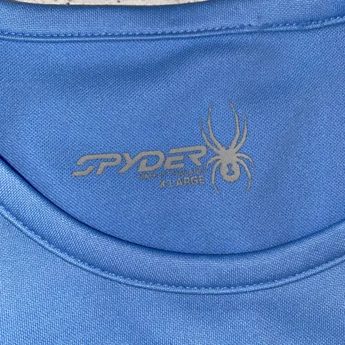 Spyder scoopneck Longsleeve dri fit activewear top blue sz XL women