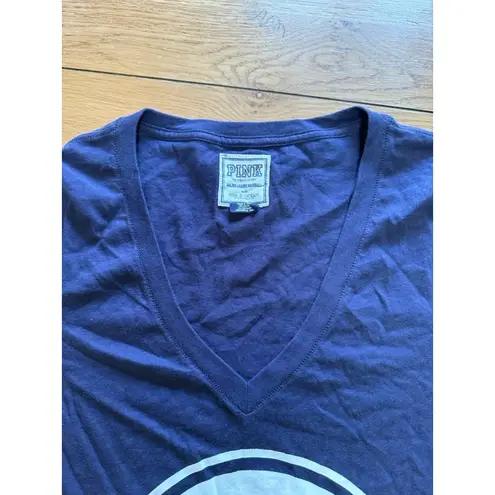 Victoria's Secret PINK New York Yankees Short Sleeve T Shirt Size Large Preppy Blue