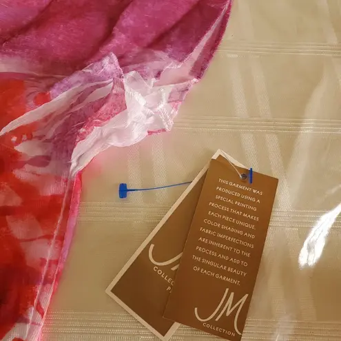 JM Collection JM red printed flower with rhinestones colorful size PL( petite Large) …