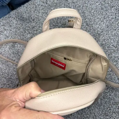 Montana West Women's Cream Backpack Purse Anti-Theft Tassel Design