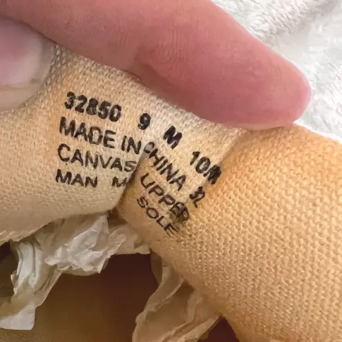 Clarks  Canvas Mule Clogs Womens 9M Off White Casual Comfort Slip On Shoes - Image 5