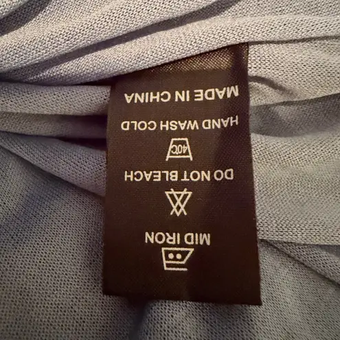 Pretty Angel Ruffle Sequin Linen Tunic Womens Small Blue Fairy Boho Hippie Gypsy