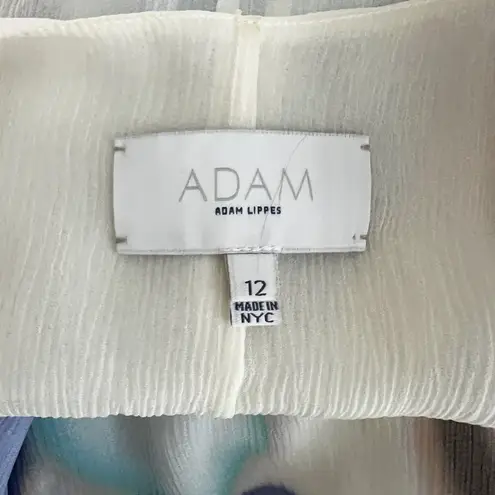 Adam Lippes Silk Chiffon Semi Sheer Abstract Polka Dot Print Kaftan Mini Dress