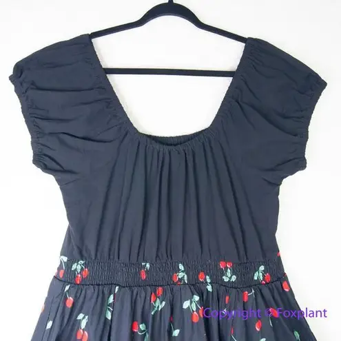 City Chic New! Cherry Desire Dress - black red, women plus size 22