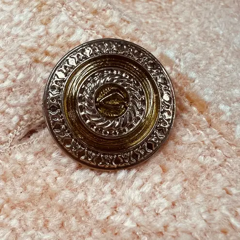 Vertigo Paris Blazer Women M Peach Soft Boucle Wool Blend Buttoned Jacket France