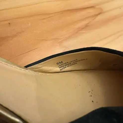 Gianni Bini  Black Suede Heels with Gold Accents