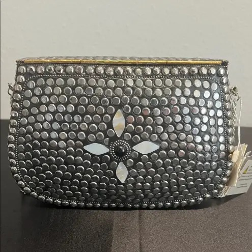 Antik Kraft  | Metal Mosaic Floral Purse w/ Crossbody