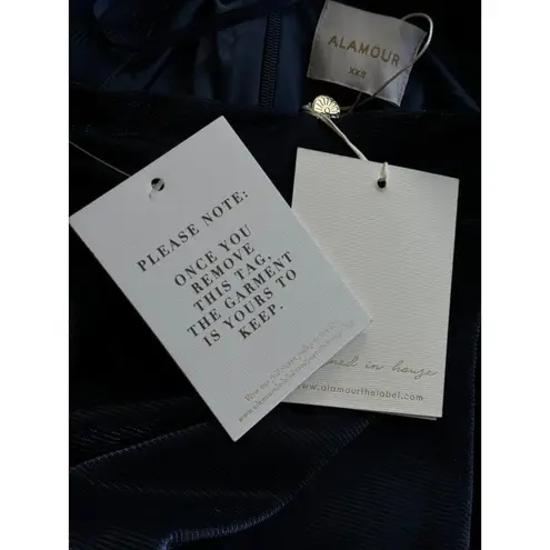 Alamour The Label‎ Claudia Dress Navy Blue Side Slit Size XXS / US 0
