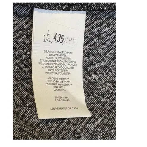 CAbi  Agent Black Herringbone Skirt Suit Set Blazer Jacket & Pencil Skirt‎ Medium