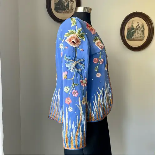 VINTAGE 1980s Silk Embellished Jacket