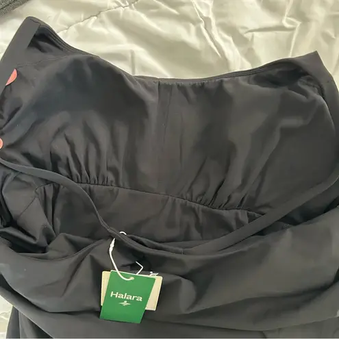 Halara NWT Everyday SoftlyZero™ Plush Backless 2-in-1 Flare Workout Dress black