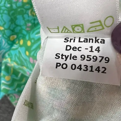 Lilly Pulitzer  Mila Sun Dance Shift Dress 4 Green Yellow Resort Wear Classic