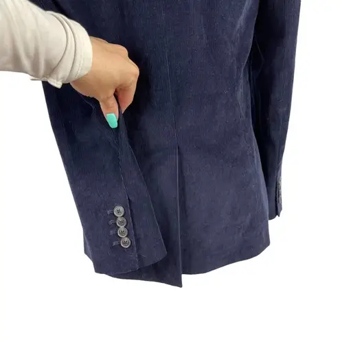 Babaton Aritzia Taylor Corduroy Royal Navy Single Breasted Front Blazer Size 6