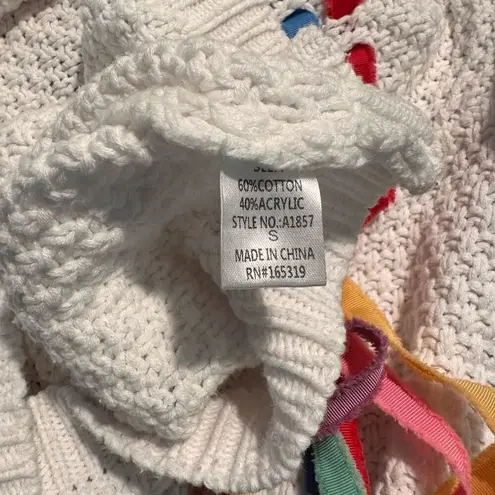 Day + Moon Ribbon Fringe Sweater