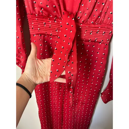 House of Harlow 1960 x Revolve sz. XS Vera Red Polka Dot Jumpsuit