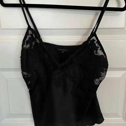 Majorelle black lace Carina tank