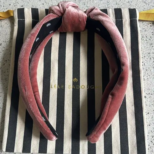 Lele Sadoughi  Velvet Pink Headband