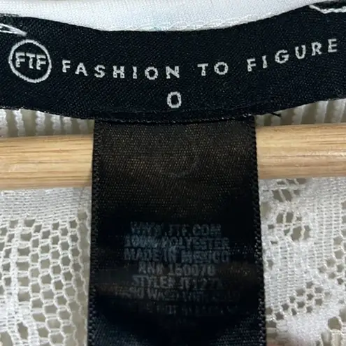 Fashion to figure Swimsuit Coverup Womens 0X White Boho Floral Lace Tropical