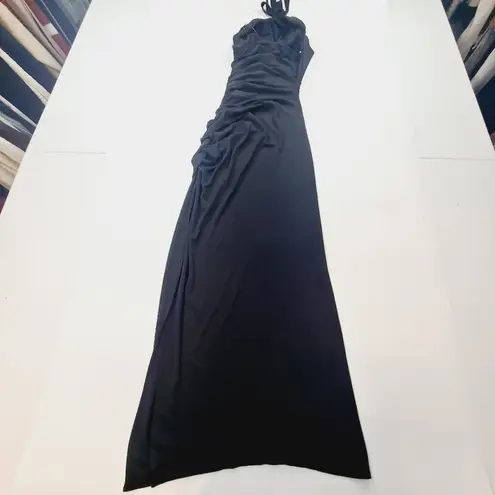 LPA Naima Ruched Maxi Dress in Black Small
