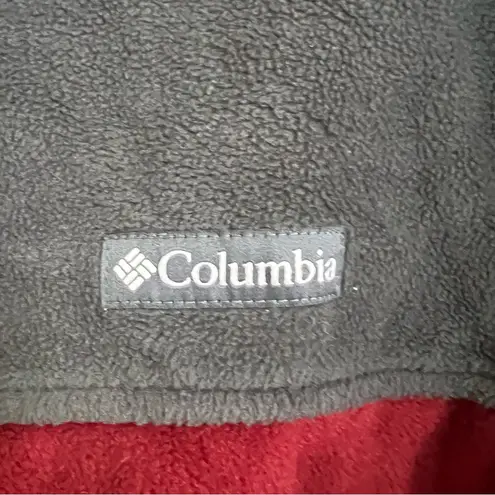 Columbia  Charcoal and Crimson Fleece Jacket Size Small