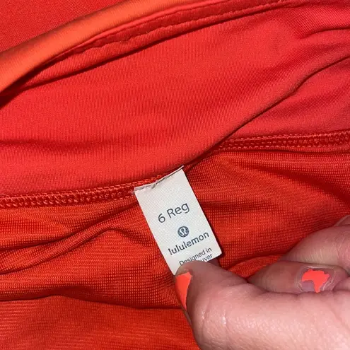 Lululemon Fire red/orange lulu shorts