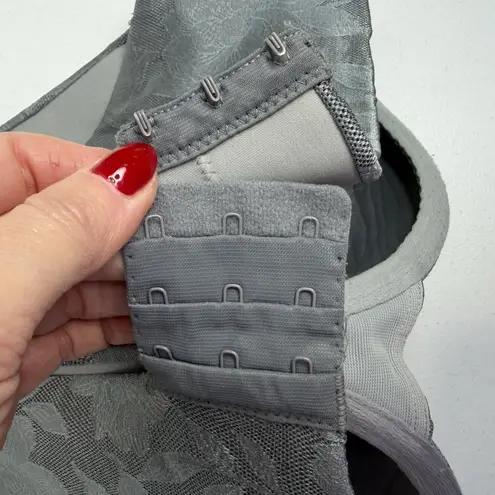 Cacique 40DD Invisible Lace Backsmoother Lightly Lined Full Coverage Bra Gray - Image 8