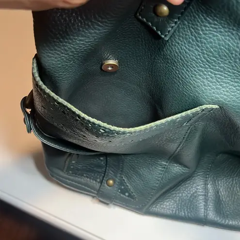 HOBO Elegant Vintage Green Leather Tote Bag