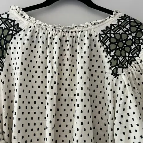 Knox Rose  Women's Ivory Polka Dots A-Line Dress With Pockets - Size Large - NWT