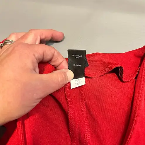 Moda Vintage Women's Red Midi Dress Short Sleeve Size 8