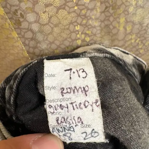 Alexander Wang Denim X Gray Black Tie Dye Distressed Jean Shorts Size 26