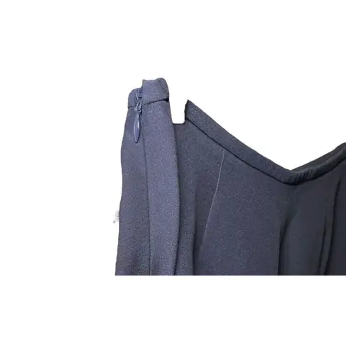 Armani Collezioni US 2 Antinea SRL Silk Blend Career Trouser Pant Black Wide Leg