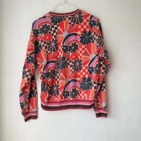 Marine layer Amelia Colorful Floral Fleece Sweatshirt S