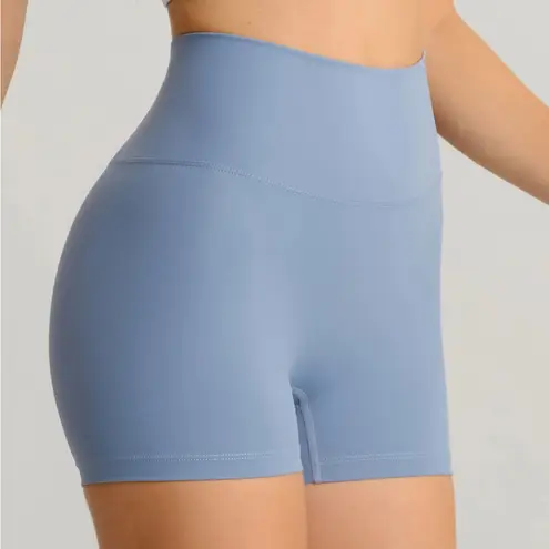 Berlook Activewear Light Blue Cut Out Shorts 3" Size M
