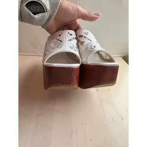 Dolce & Gabbana open-toe platform-sole mules size 37/ US 7