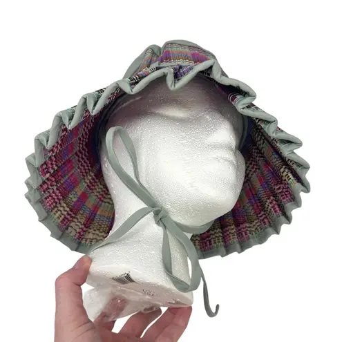 Lorna Murray Apparel Capri Hat Paradiso Rattan Beach Bucket Pleated Woven Medium Blue - Image 8