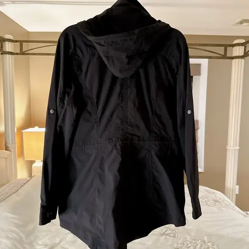 L.L. BEAN Black Luna Hooded Cinched Waist Jacket | Small