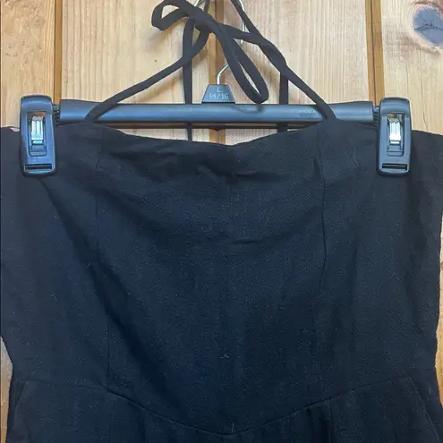 White Birch black label Full Size Halter Neck Wide Leg Jumpsuit Pockets medium