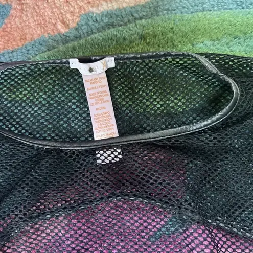 Savagexfenty NEW M Medium open back Savage X Fenty Glossy Flossy Long Sleeve Fishnet Garter