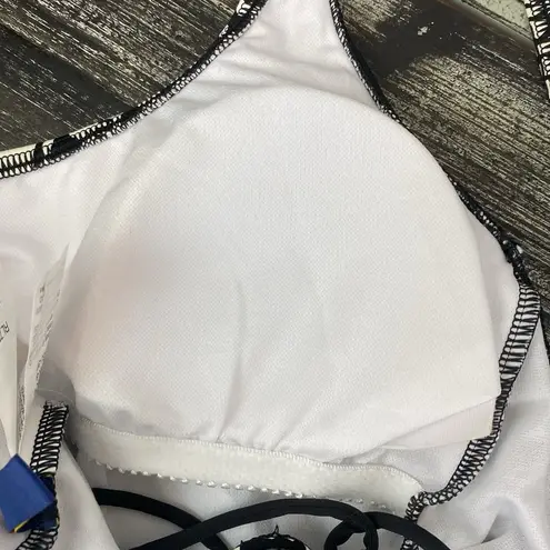 Ralph Lauren Polo Black & White Print 1 Piece Swim Bathing Suit S