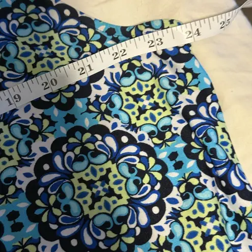 kim rogers Curvy Blue and White Patterned Dress