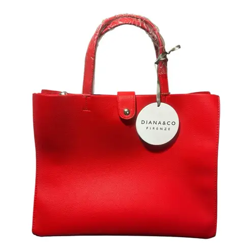 DIANA &. CO FIRENZE Red Vegan Leather Handbag