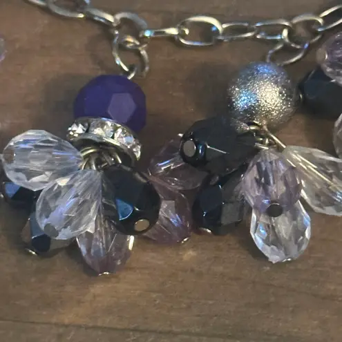 INC gold tone cluster bead dangle necklace