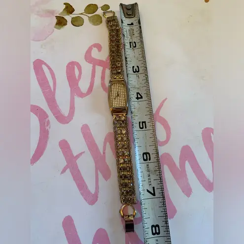 Vintage Harley Ronda watch movement Swiss rhinestone bracelet watch