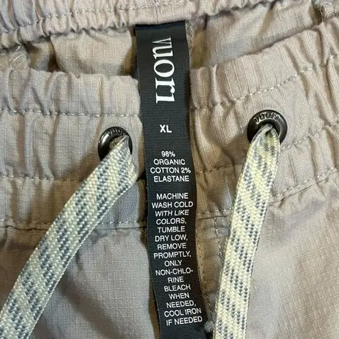 Vuori Khaki Lightweight Ripstop Hiking Outdoors Raw Hem Drawstring Women's XL
