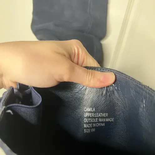 Matisse Camila Suede Tie Boots Blue Size 6