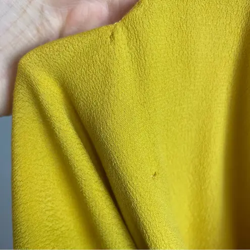 Allison Joy Yellow Cami Tank Top Crepe Fabric Covered Buttons Size XS Women - Image 6