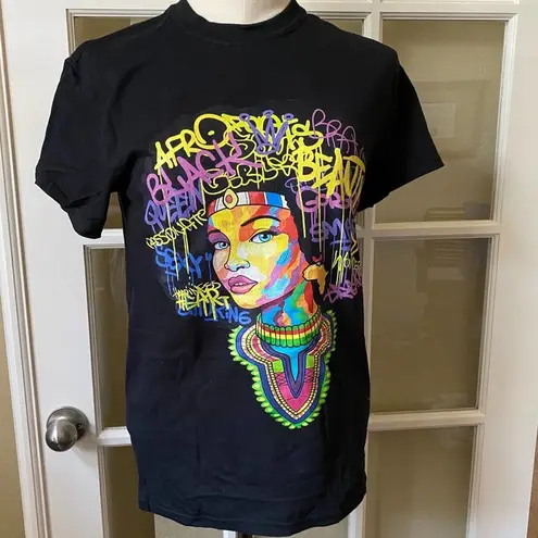 None Black pride African Queen short sleeved shirt with words of affirmation medium